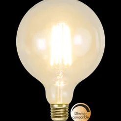Dekorpære E27|Led-Pærer E27 Sokkel>Star Trading Glob LED Filament 125mm Klar