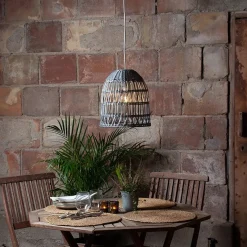 Takpendler Ute>Star Trading Knute utendørs lampeskjerm 30 cm IP44 - Grå