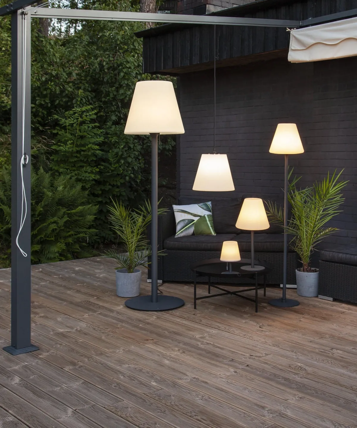 Gulvlamper Ute>Ms - belysning Kreta gulvlampe utendørs 150 cm hvit