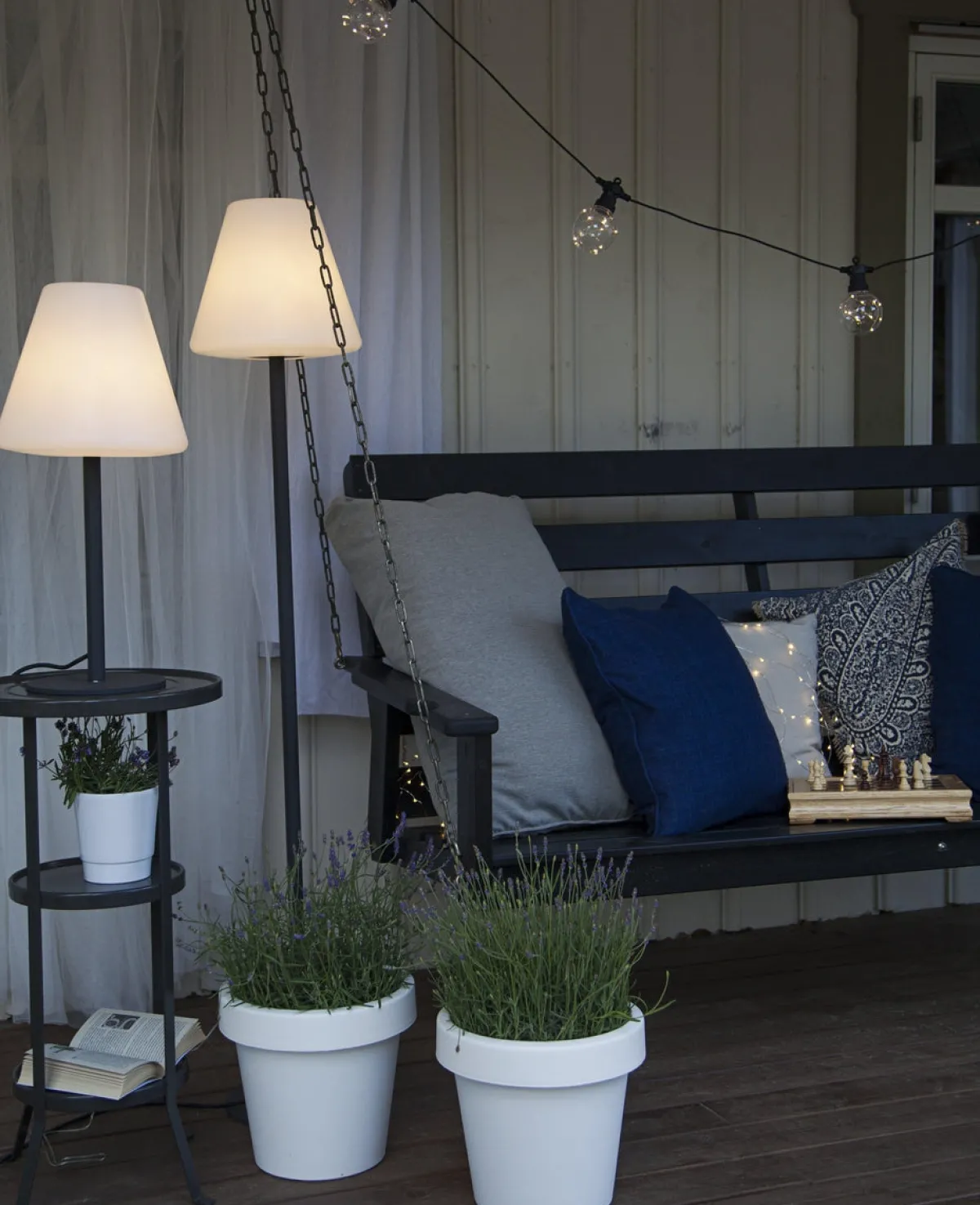 Gulvlamper Ute>Ms - belysning Kreta gulvlampe utendørs 150 cm hvit