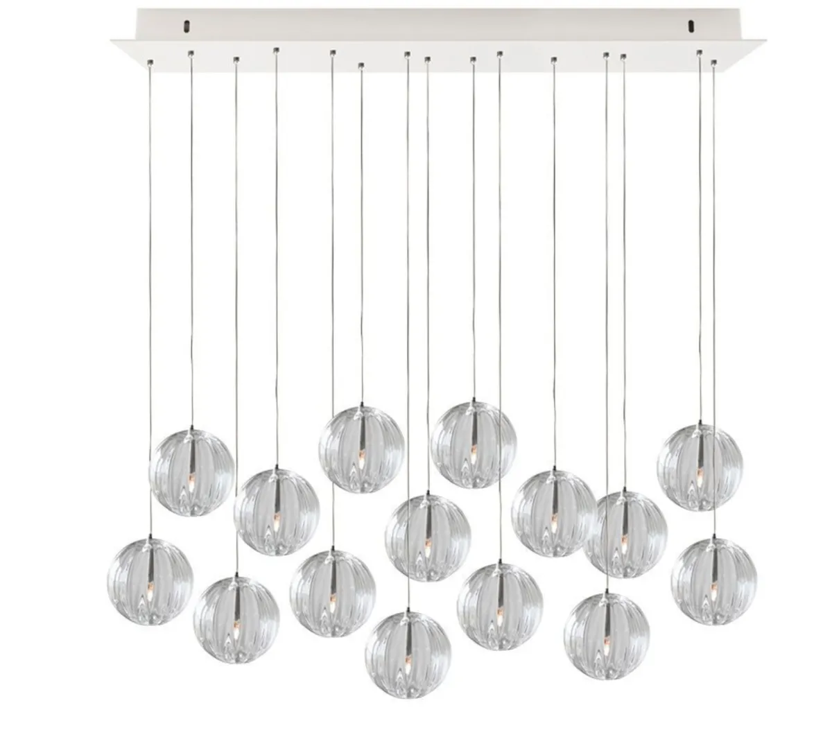 Kjøkkenbelysning Tak|Lysekroner>Hadeland Glassverk Krystallball 15 lys - Optikk Klar