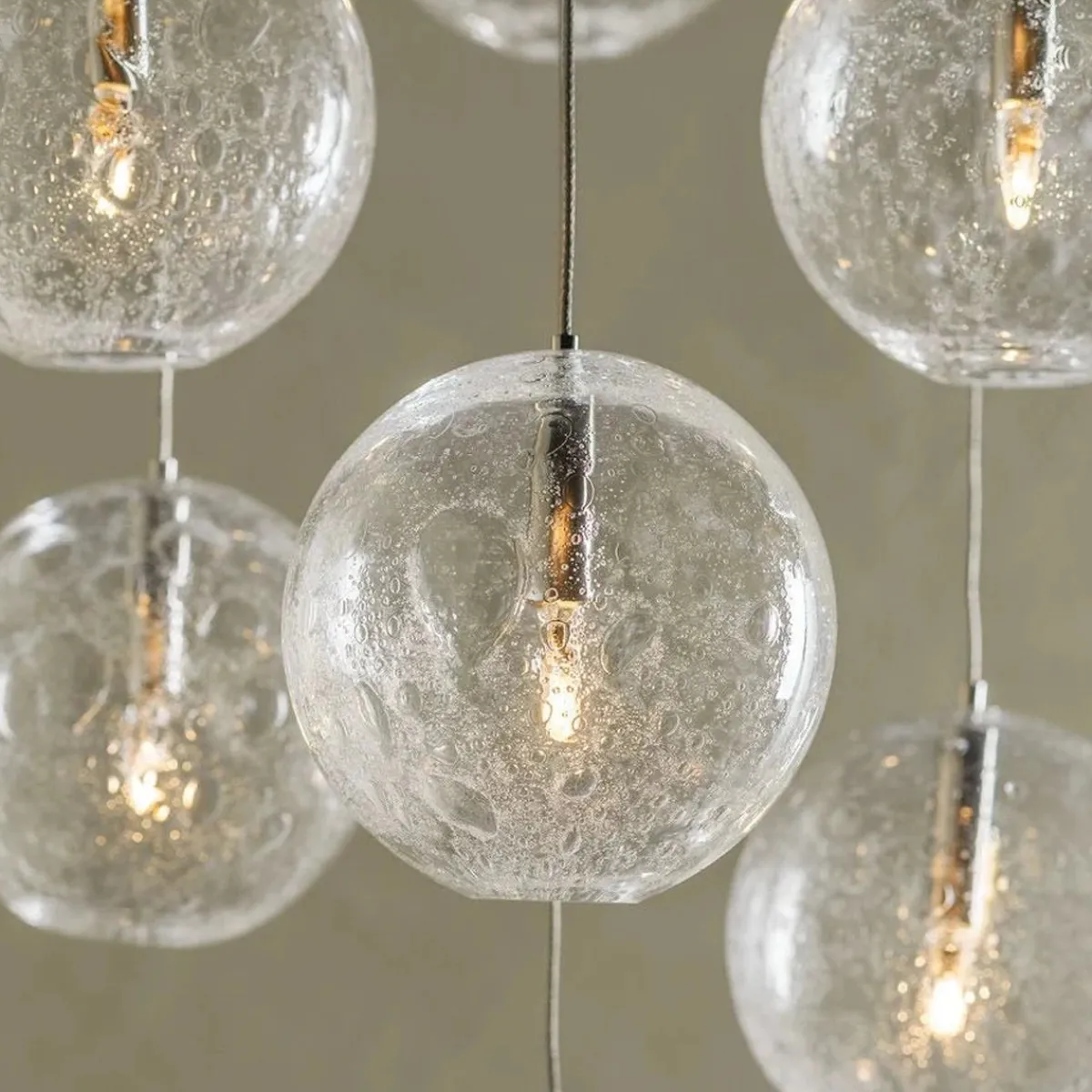 Kjøkkenbelysning Tak|Lysekroner>Hadeland Glassverk Krystallball 7 lys - Soda Klar