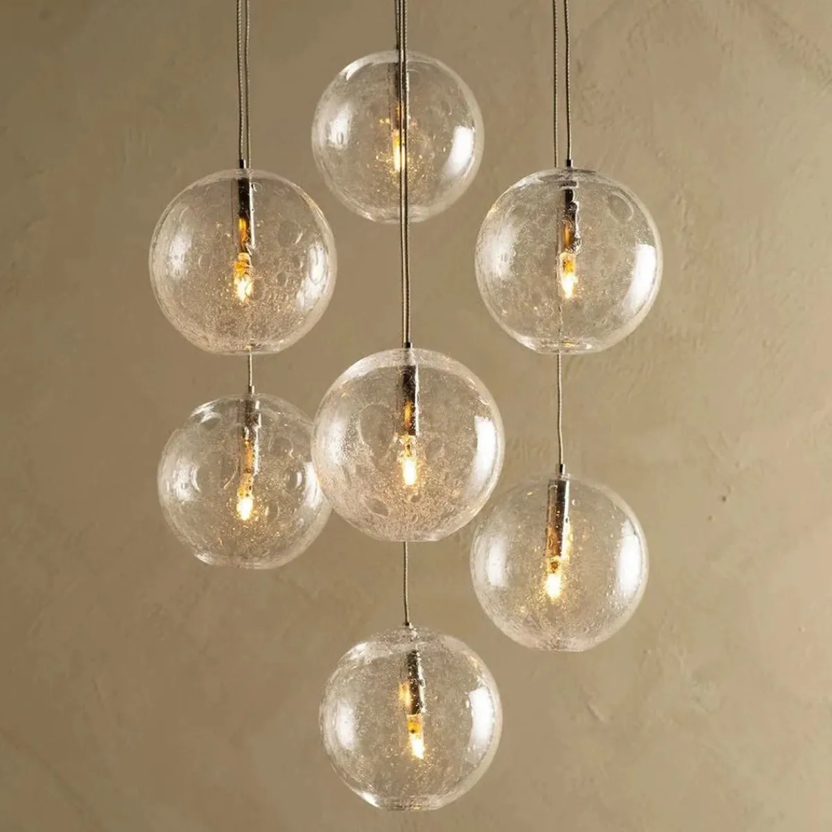 Kjøkkenbelysning Tak|Lysekroner>Hadeland Glassverk Krystallball 7 lys - Soda Klar