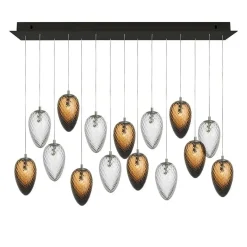 Kjøkkenbelysning Tak|Takpendler>Hadeland Glassverk Krystallkongle furu 15 takpendel Brun/klar