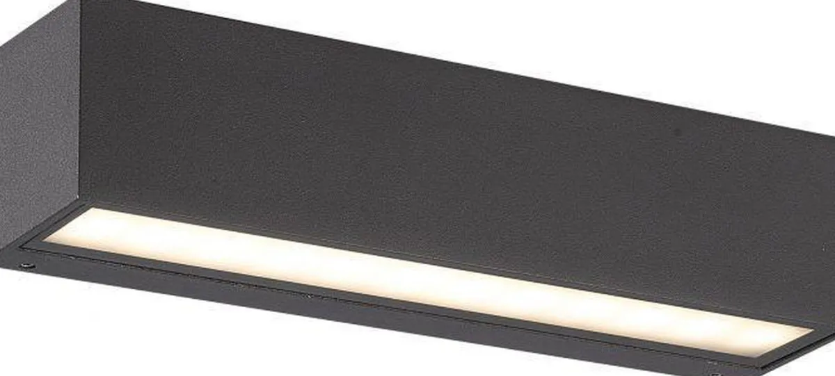 Utelamper Med Opp/Ned Lys>NorDesign Kyoto 25 cm vegglampe ned - Antrasitt Grå