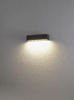 Utelamper Med Opp/Ned Lys>NorDesign Kyoto 25 cm vegglampe ned - Antrasitt Grå