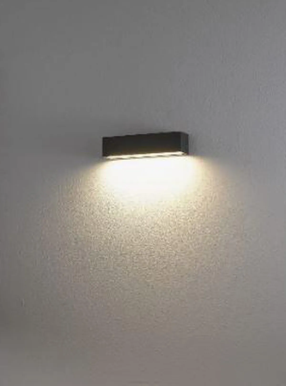 Utelamper Med Opp/Ned Lys>NorDesign Kyoto 25 cm vegglampe ned - Antrasitt Grå