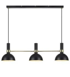 Kjøkkenbelysning Tak|Takpendler>Marksløjd Larry takpendel - Svart/Børstet messing - Svart / Messing