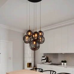 Kjøkkenbelysning Tak|Takpendler>By Rydens Laura takpendel 7 lys rund