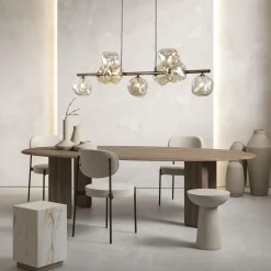 Kjøkkenbelysning Tak|Takpendler>TK Lighting Lava takpendel 9-lys 116 cm