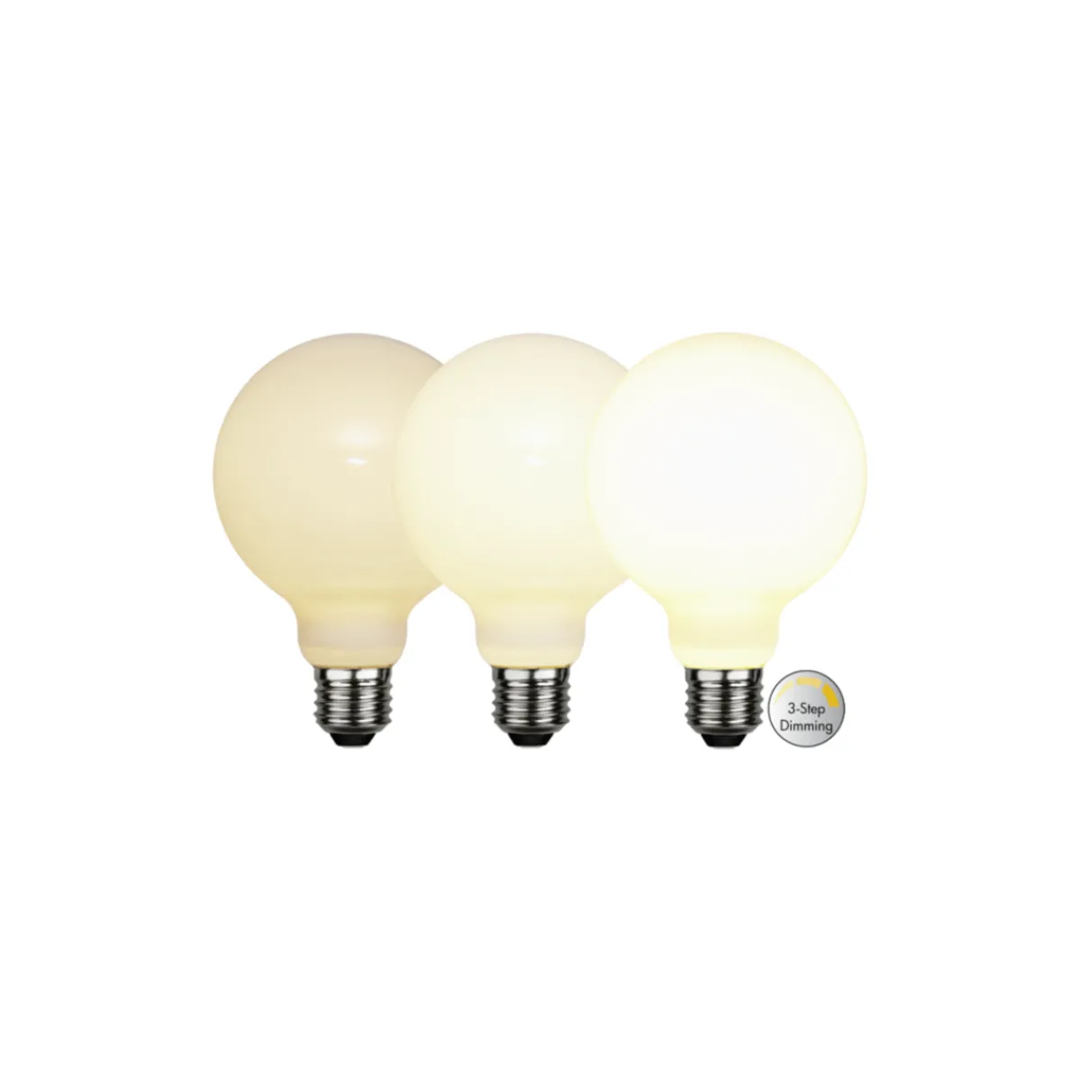 Led-Pærer E27 Sokkel>Star Trading LED E27 3 steg dim 95 - Opal