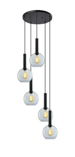 Kjøkkenbelysning Tak|Takpendler>NorDesign Less rondell takpendel 5 lys - Small