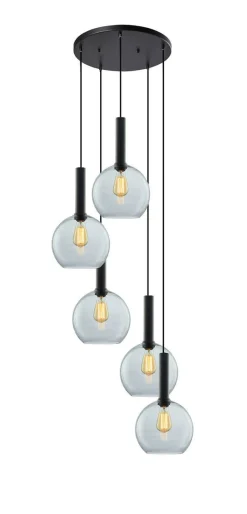 Kjøkkenbelysning Tak|Takpendler>NorDesign Less rondell takpendel 5 lys - Medium