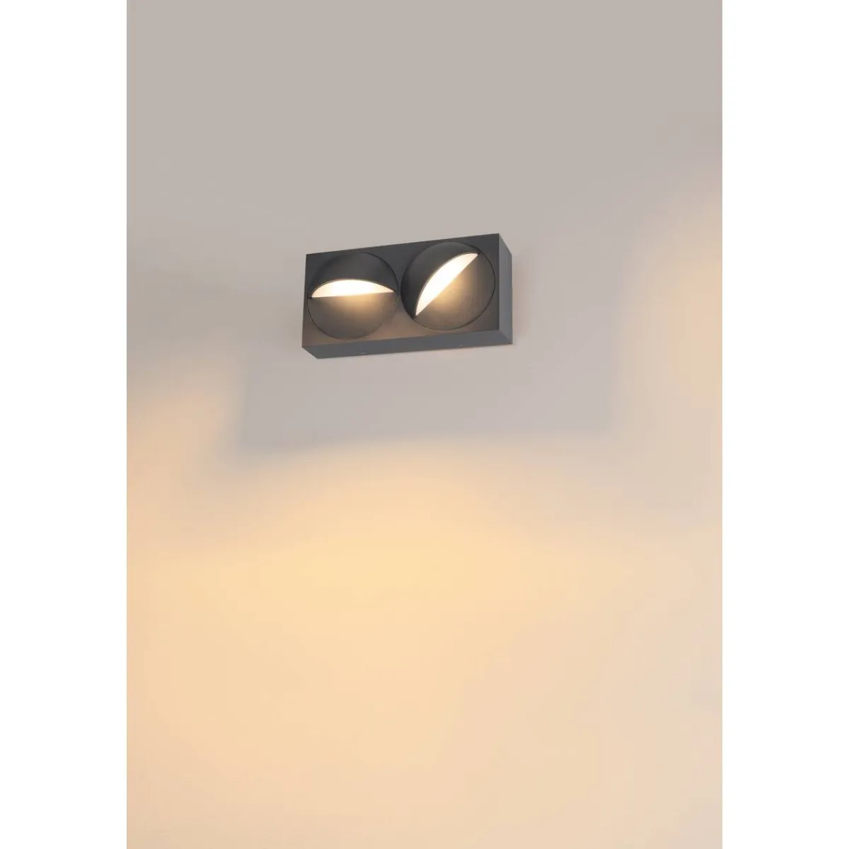 Utelamper Med Opp/Ned Lys>Slv Lid dobbel vegglampe utendørs 29W 2700/3000 Kelvin IP65 - Dimbar Antrasitt