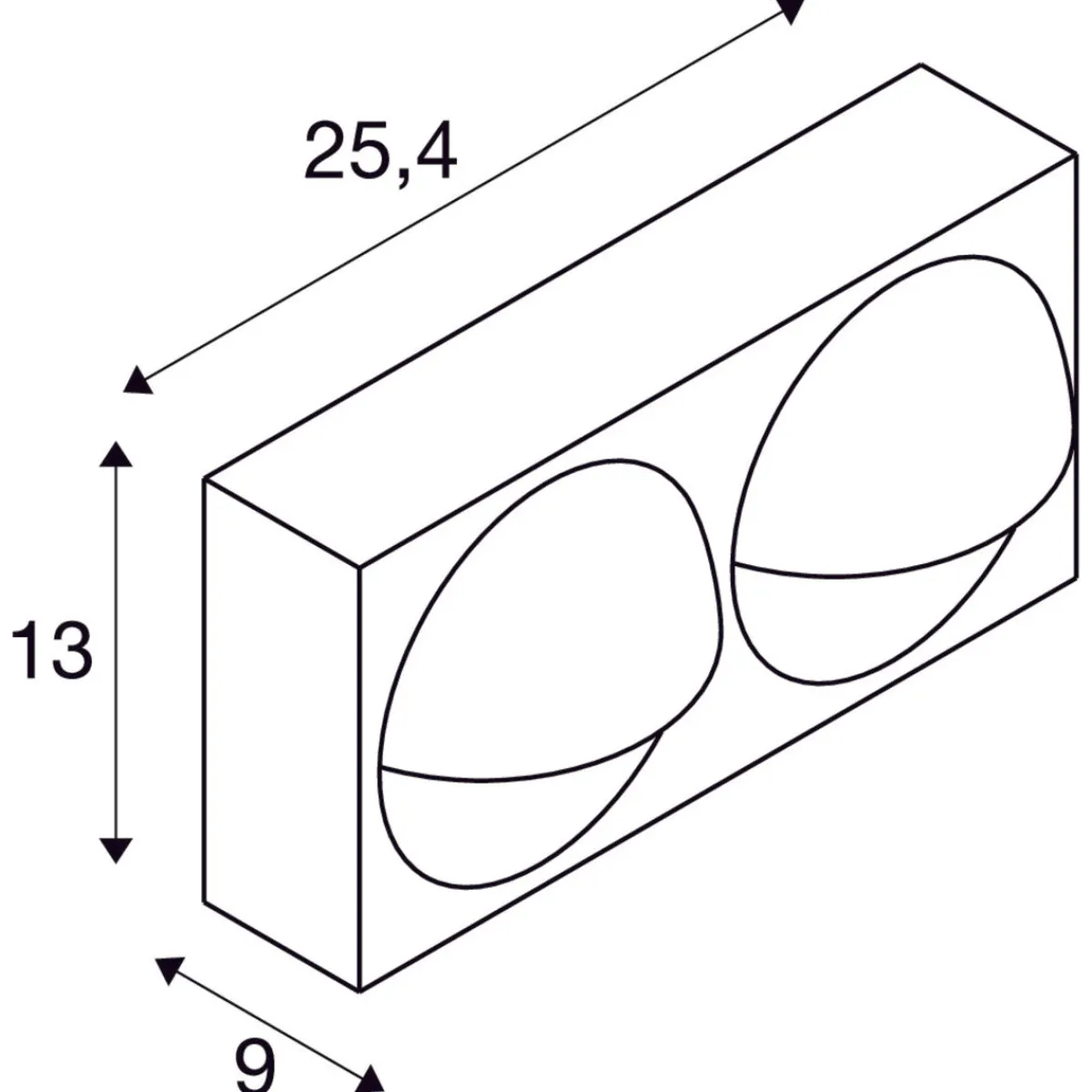 Utelamper Med Opp/Ned Lys>Slv Lid dobbel vegglampe utendørs 29W 2700/3000 Kelvin IP65 - Dimbar Antrasitt