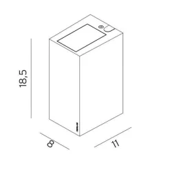 Lightup-Pris|Utelamper Med Opp/Ned Lys>Norlys Lillehammer 1580 Hvit