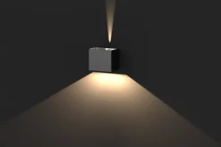 Utelamper Med Opp/Ned Lys>Aneta Lighting Lillesand vegglampe opp/ned utendørs justerbar lysvinkel IP65 10W 3000K - Svart