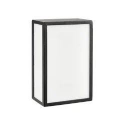 Lightup-Pris|Utelamper - Veggskjold / Plafond>Norlys Lofoten 1960 vegglampe Svart / Opal glass