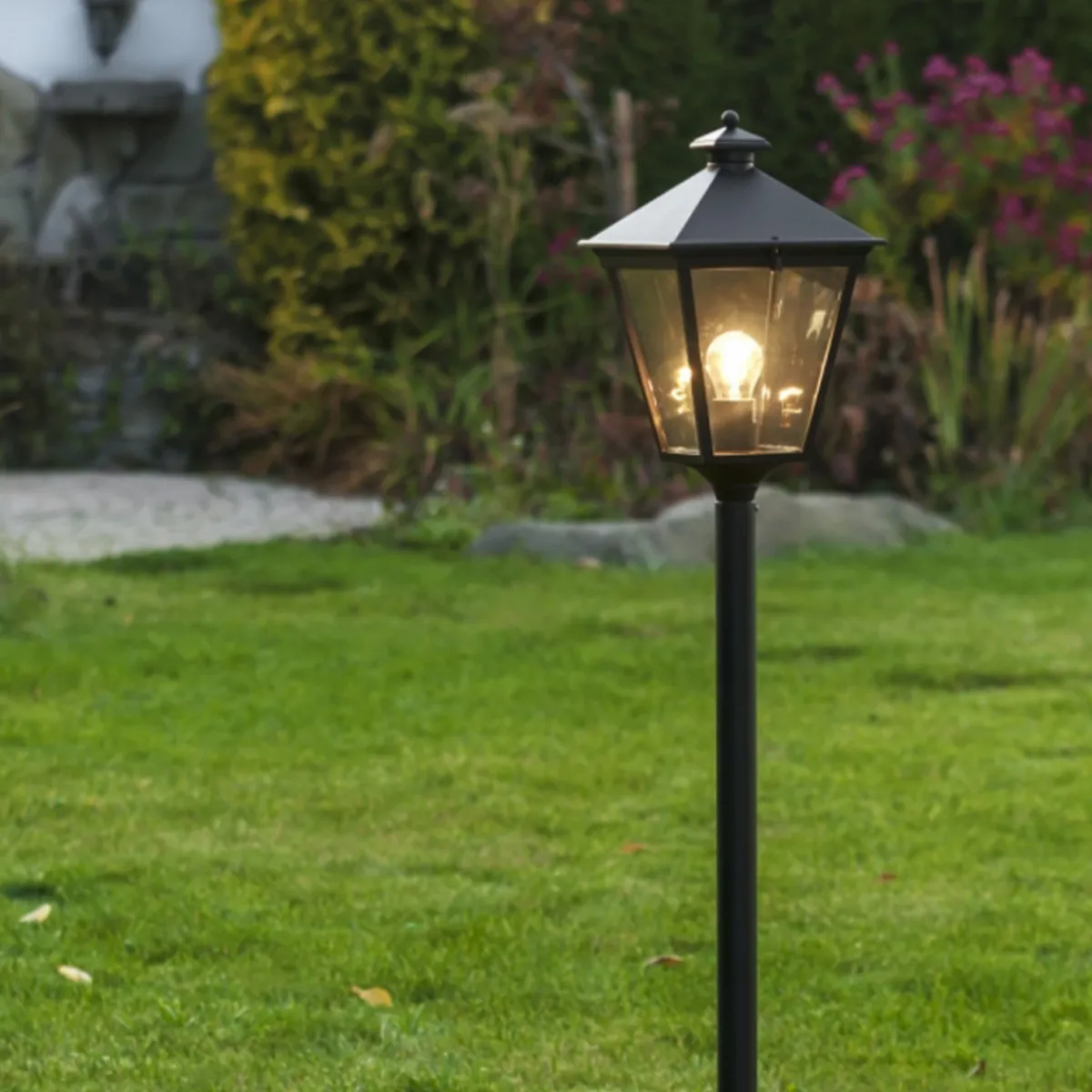 Lightup-Pris|Lyktestolper>Norlys London 485 blomsterstolpe Svart