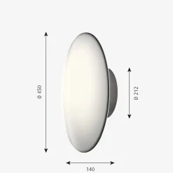 Utelamper - Veggskjold / Plafond|Louis Poulsen>Louis Poulsen AJ Eklipta utendørs vegg/taklampe 45 - Hvit