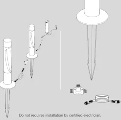Pullert|Louis Poulsen>Louis Poulsen Flindt Garden jordspyd u/adapter kort