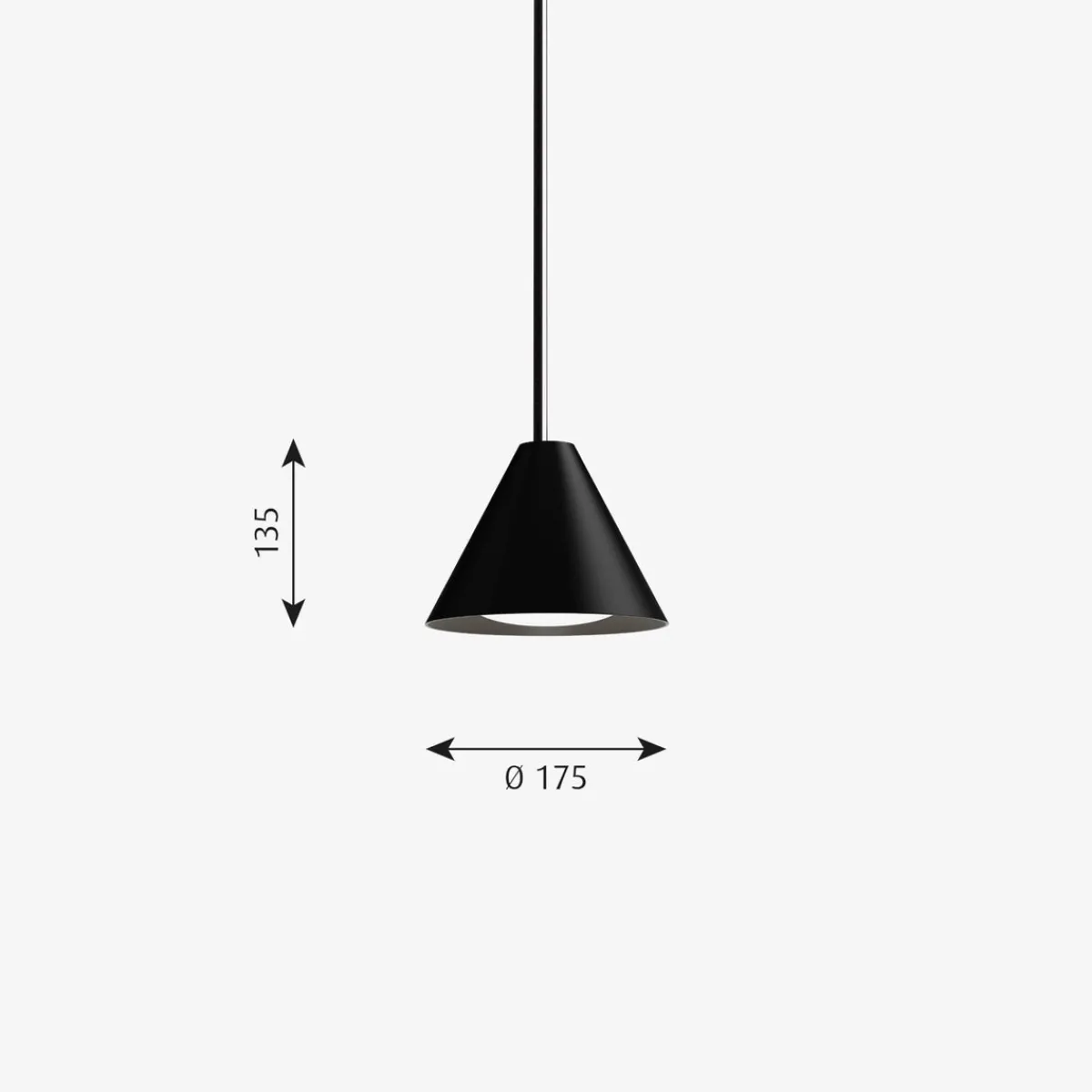 Kjøkkenbelysning Tak|Louis Poulsen>Louis Poulsen Keglen pendel Ø17