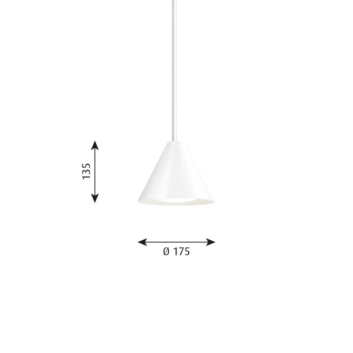 Kjøkkenbelysning Tak|Louis Poulsen>Louis Poulsen Keglen pendel Ø17