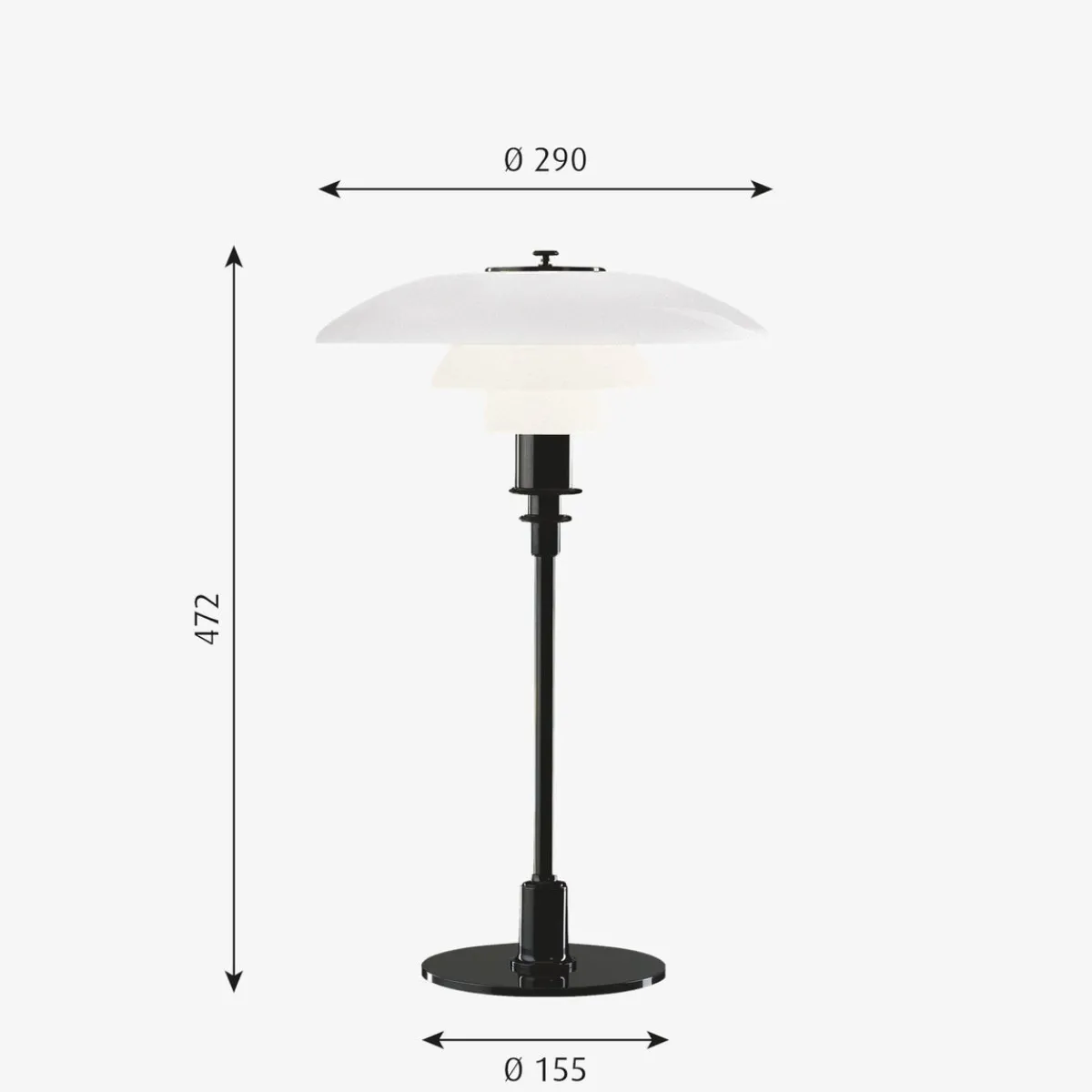 Louis Poulsen>Louis Poulsen PH 3/2 bordlampe