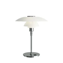 Louis Poulsen>Louis Poulsen PH 4½-3½ glass bordlampe Hvit Krom / Opal