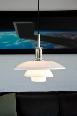 Louis Poulsen|Kjøkkenbelysning Tak>Louis Poulsen PH 41/2-4 Glass Pendel Krom / Opal