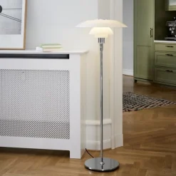 Interiørlamper Gulv|Louis Poulsen>Louis Poulsen PH 4½-3½ gulvlampe Krom/Opalt glass Krom / Opal