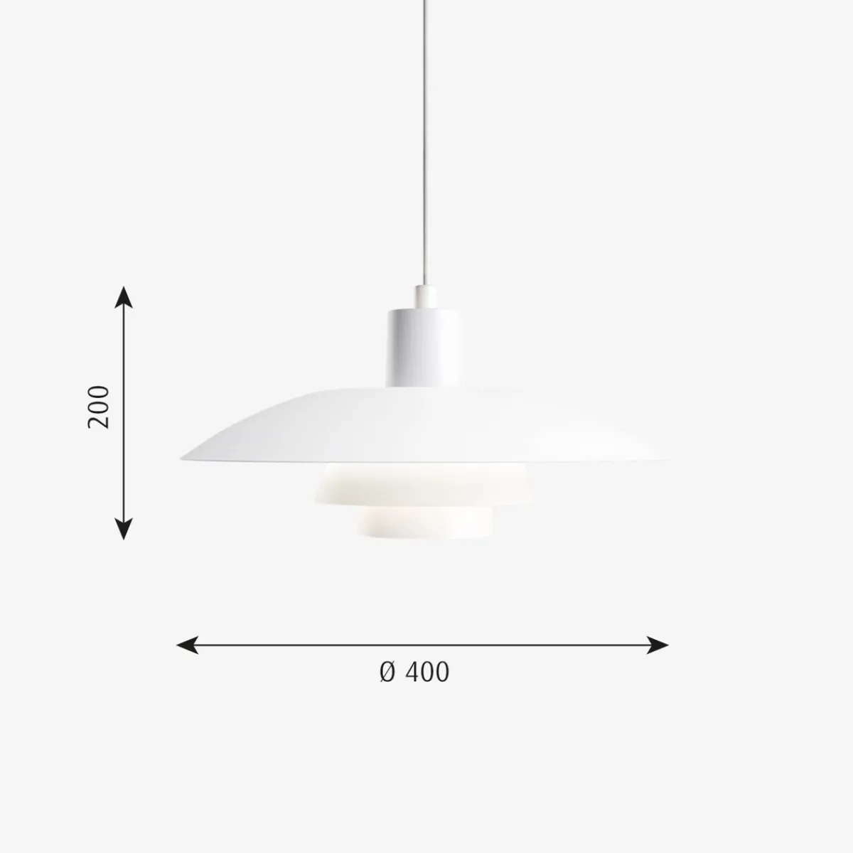 Louis Poulsen|Kjøkkenbelysning Tak>Louis Poulsen PH 4/3 Pendel Hvit