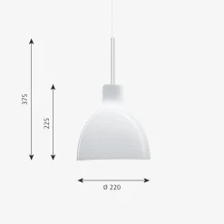Kjøkkenbelysning Tak|Louis Poulsen>Louis Poulsen Toldbod Glass Pendel Ø22 Hvit
