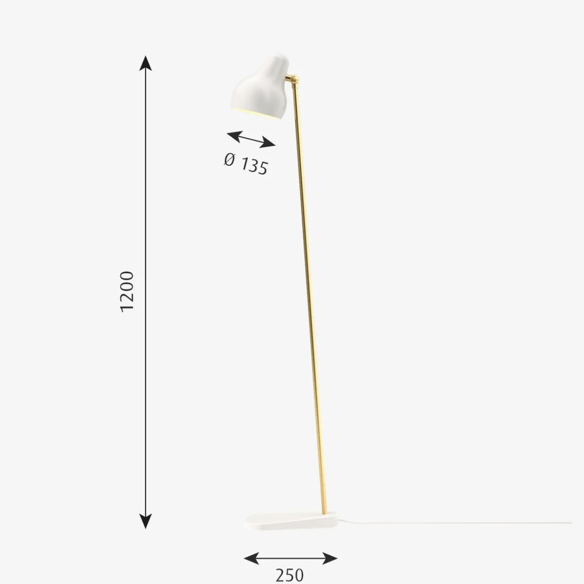 Leselamper Gulv|Louis Poulsen>Louis Poulsen VL38 gulvlampe
