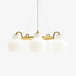 Kjøkkenbelysning Tak|Louis Poulsen>Louis Poulsen VL Ring Crown 5 taklampe Messing / Opal