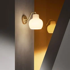 Louis Poulsen|Interiørlamper>Louis Poulsen VL Ring Crown Vegglampe Messing / Opal