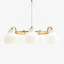 Kjøkkenbelysning Tak|Louis Poulsen>Louis Poulsen VL Ring Crown 7 taklampe Messing / Opal