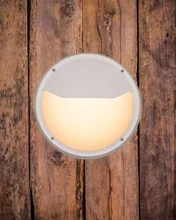 Utelamper Til Kystområder|Utelamper - Veggskjold / Plafond>NorDesign Luno Nuova vegglampe 30 cm utendørs IP65 13W 3000K IK6 - Hvit