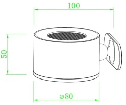 Oppladbare Bordlamper>NorDesign Magneto K2 vegglampe oppladbar 4,5W Grafitt