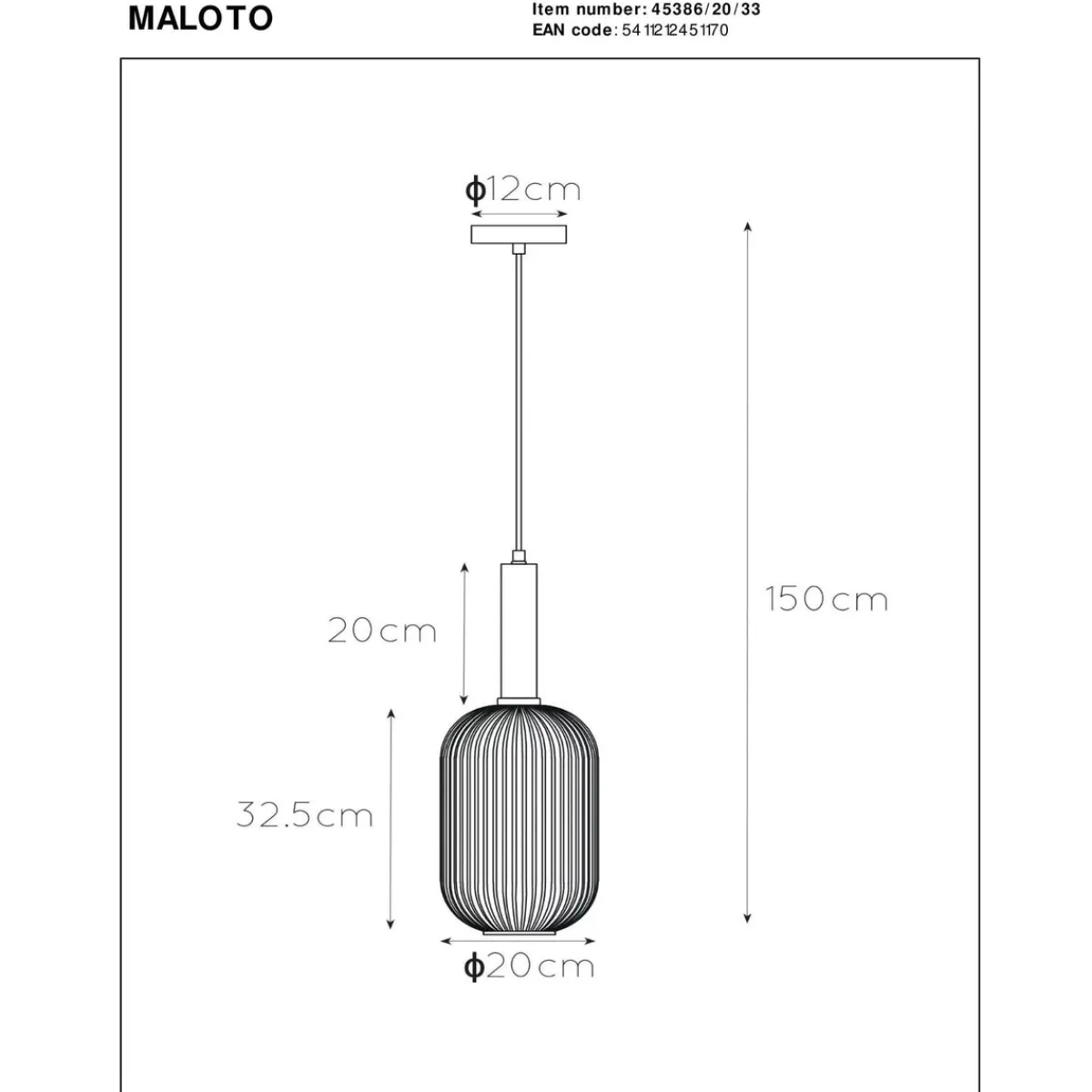 Kjøkkenbelysning Tak|Takpendler>Lucide Maloto takpendel 20 - Grønn