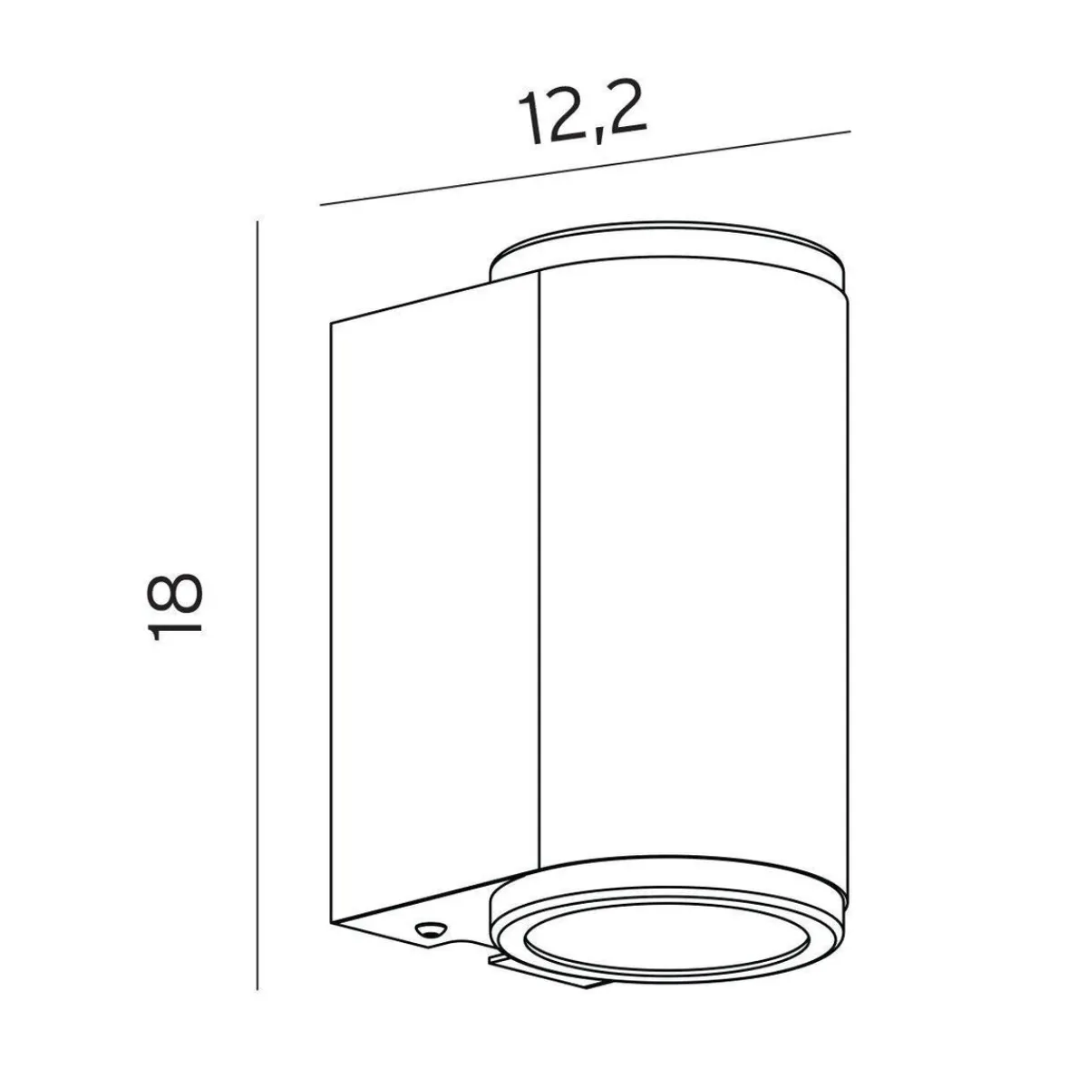 Lightup-Pris|Utelamper Med Opp/Ned Lys>Norlys Mandal 1370 vegglampe opp/ned - Svart