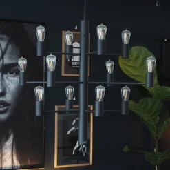 Kjøkkenbelysning Tak|Lysekroner>Herstal Manola 12 ink LED - Svart