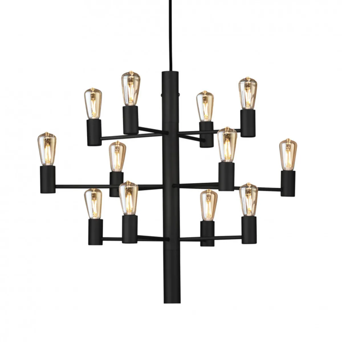 Kjøkkenbelysning Tak|Lysekroner>Herstal Manola 12 ink LED - Svart