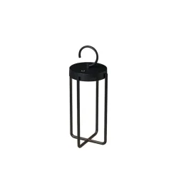 Lykter|Oppladbare Bordlamper>Konstsmide Manorola lanterne bord/gulv 39 cm IP54 oppladbar - Svart