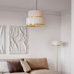 Kjøkkenbelysning Tak|Takpendler>By Rydens Marcel takpendel Ø50 Messing/Hvit