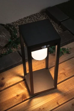 Solcellebelysning|Pullert>Paulmann Marisol pullert utendørs 5,5W 3000 Kelvin m/bevegelses sensor - Solcelle Svart