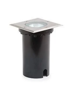 Uplights>Konstsmide Markspot 230V firkantet m/GU10 - Sølv