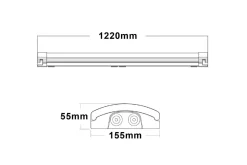 Kjøkkenbelysning Tak|Lysarmaturer & Led Panel>NorDesign Mega Batten lysarmatur 40W 3000/4000K IP44 - 122 cm Hvit