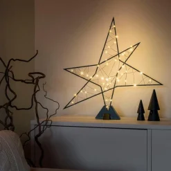 Juledekorasjon>Konstsmide Metalstjerne på fot 43 cm Svart