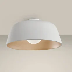 Kjøkkenbelysning Tak|Taklamper / Takplafonder>NorDesign Miso taklampe 43,3 cm - Hvit/Gullfarget Hvit / Gull